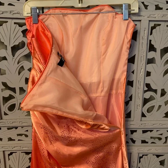 ☄️HOST PICK☄️ JUMP APPAREL SWEET CORAL & PURPLE SEQUINS FORMAL PROM DRESS GOWN - Picture 10 of 11